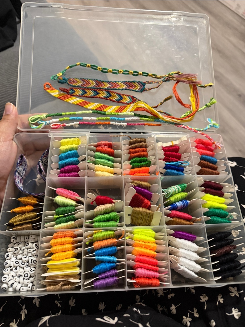 Colorful Kids Friendship Bracelet Kit with Multicolor Threads
